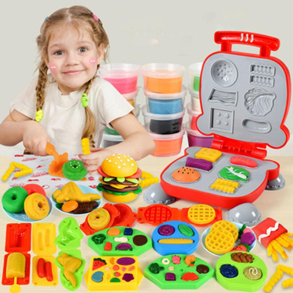 Cross-border children's clay ice cream clay noodle machine toy diy plasticine mold set kindergarten girls