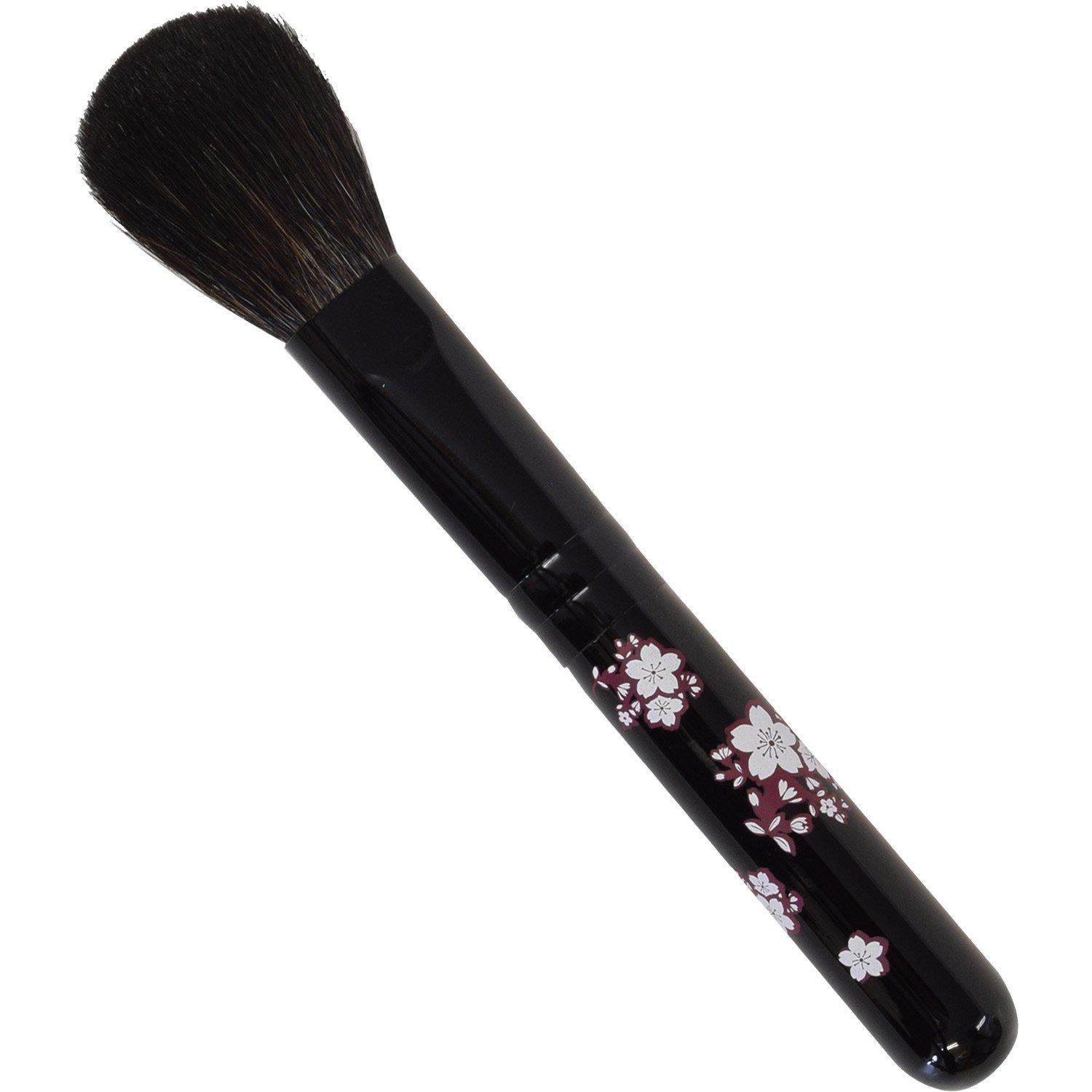 

Kumano Rokkakukan Hana Sakura Cheek Gray Coarse Light Mixed Original Makeup Brush HSC-1 Brush, Sakurado, Brush, Squirrel, Peak, Hair, чёрный