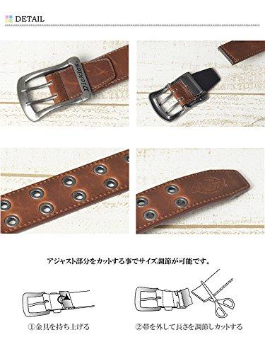 Dickies Eyelet Double Pin PU Leather Belt DS0126C Dark Brown