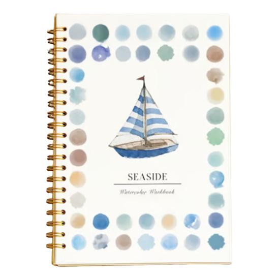 Watercolor Workbook Coloring Book Step-by-Step Tutorials for Animals Flowers Beginner Friendly Painting Kit for Learning Stress Relief