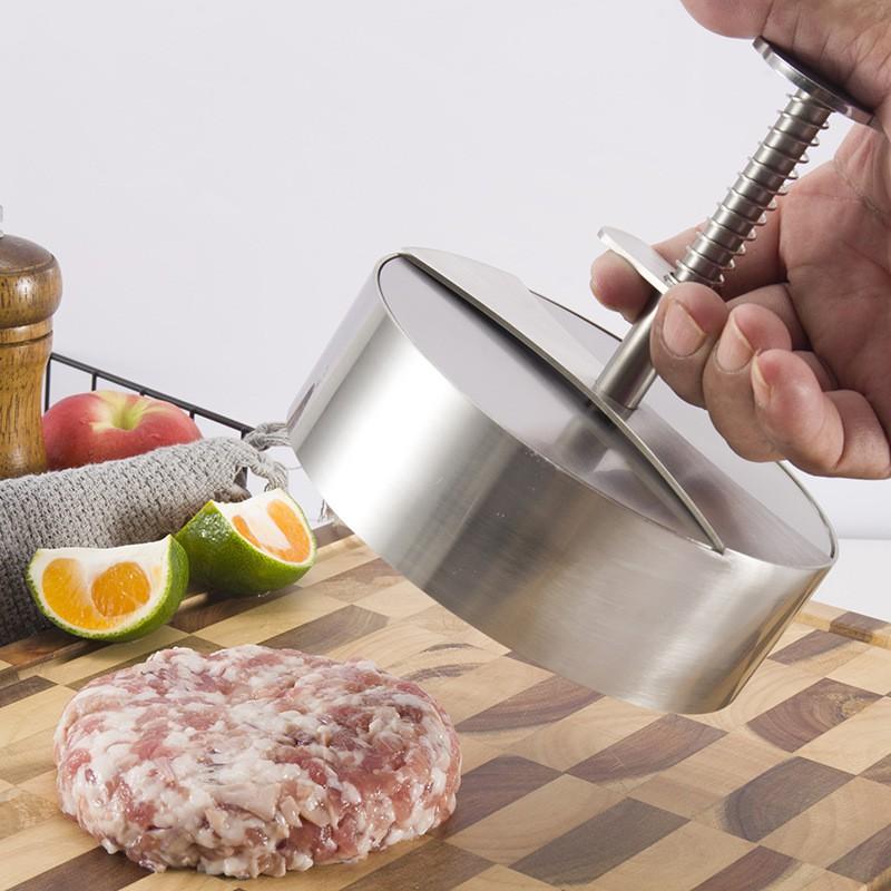 Stainless Steel Burger Press Tool Homemade Patties 8cm 10cm 14cm Diameter Meat Patty Mold Kitchen Accessory