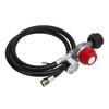 5FT High Pressure Gas Regulator 0 to 30 PSI Adjustable with Gauge for RV Van Trailer Gas Tank Adapter