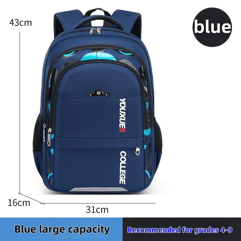 Children's School Backpack Boys Large Capacity Waterproof and Breathable Teenager Backpack Elementary School Fashionable Durable