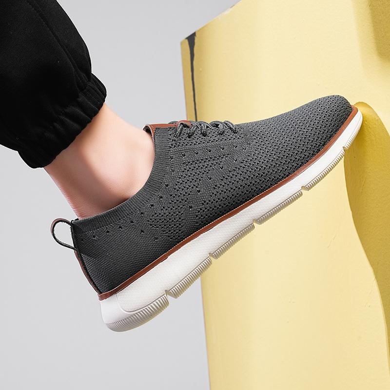 Fashion Men's Sneakers Sports Casual Shoes Leather Outdoor Men Walking Shoe Four Seasons Soft Bottom