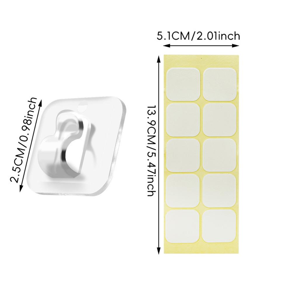 Self Adhesive Cable Fixing Hook, Wall Hooks for Hanging String Light,  Home Office Clear Cable Hooks Organizer, Sticky Hooks