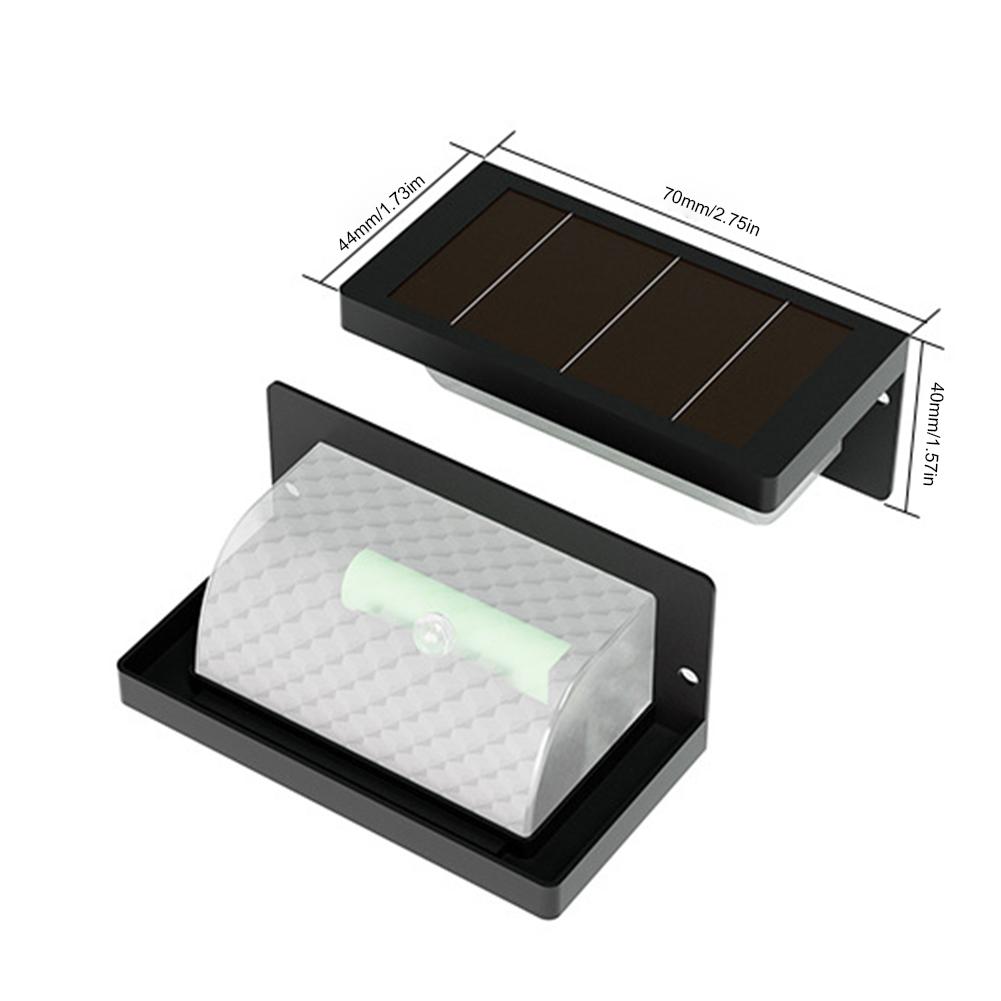 4Pcs Solar Stair Fence Light Solar Step Lamp IP65 Waterproof Yard Garden Stair Lamp Solar Wall Lamp for Courtyards Pathway Patio