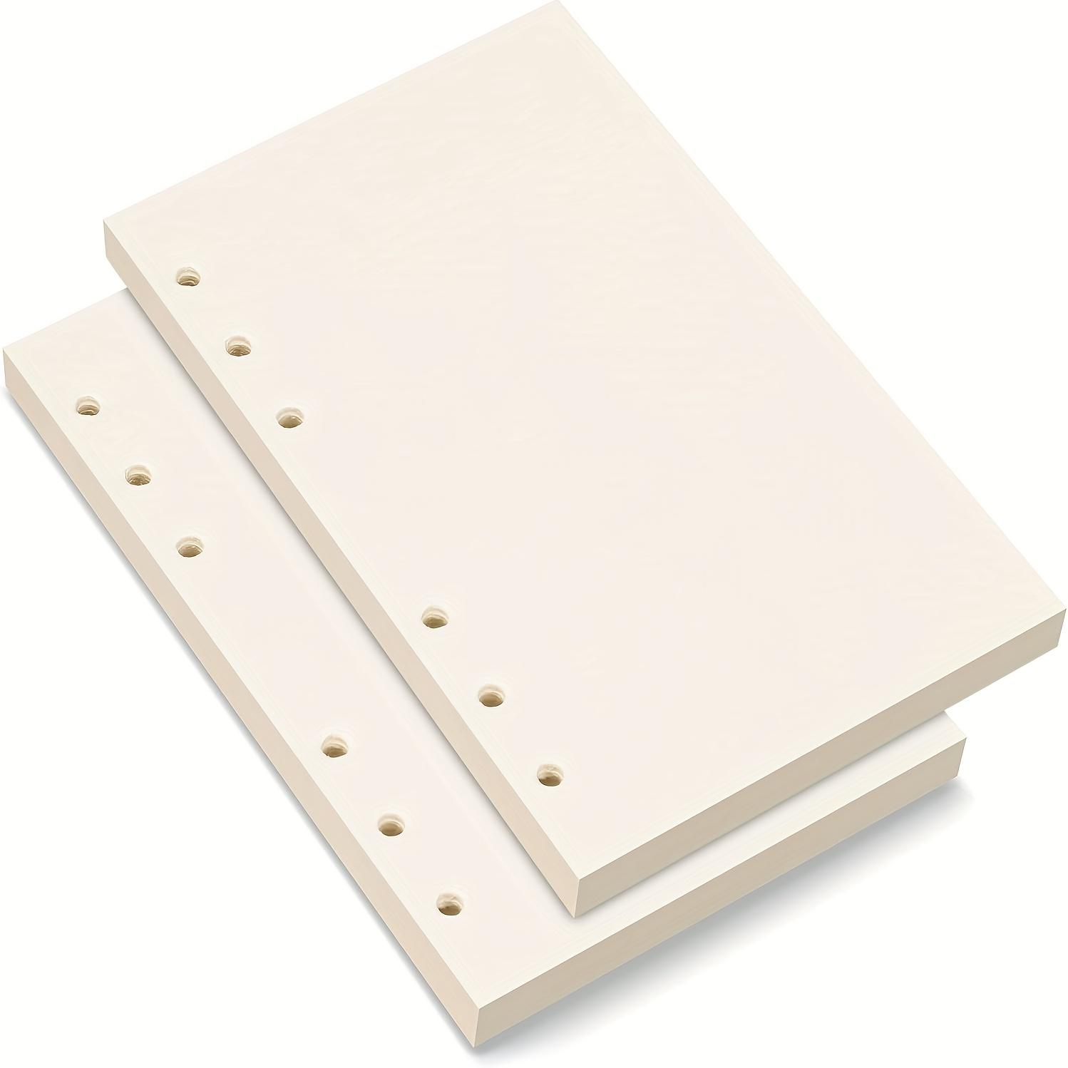 

100 листов А5 сменной бумаги, вставки для папки-биндера с 6 отверстиями, плотная бумага без просвечивания, гладкая поверхность для письма, для журналов, планеров, блокнотов A5