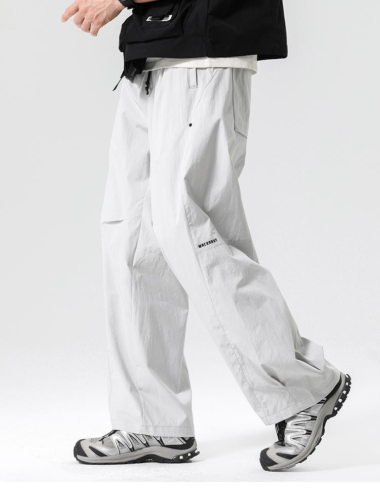 Outdoor Functional Style Summer Thin Casual Pants Men's Loose Workwear Paratrooper Pants Wide Leg Pants