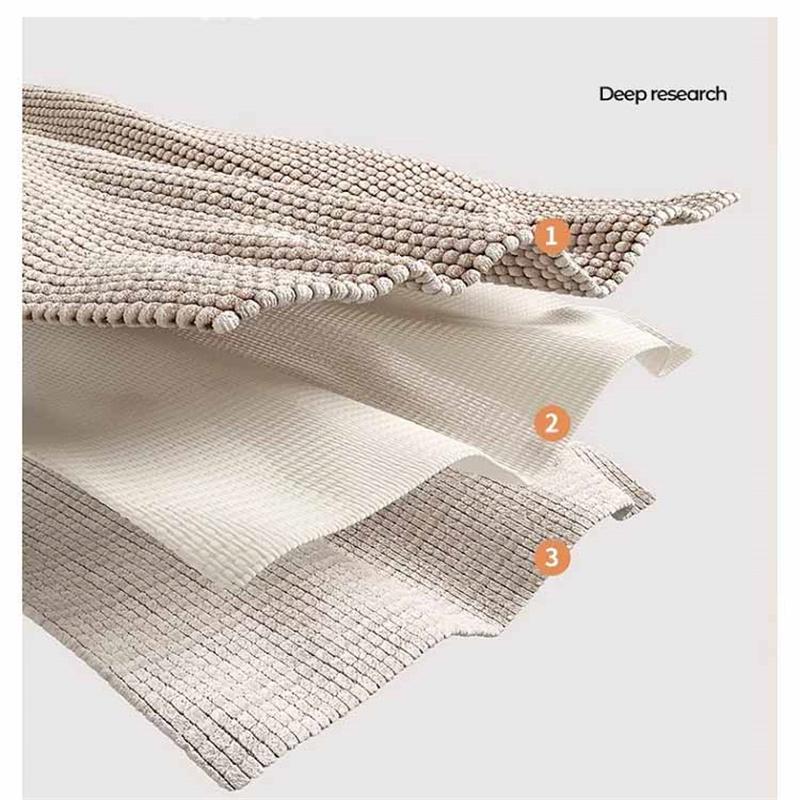 Chenille Bath Mat Super Soft Absorbent  Extra Dense Non-Slip Bathroom Rug Doormat