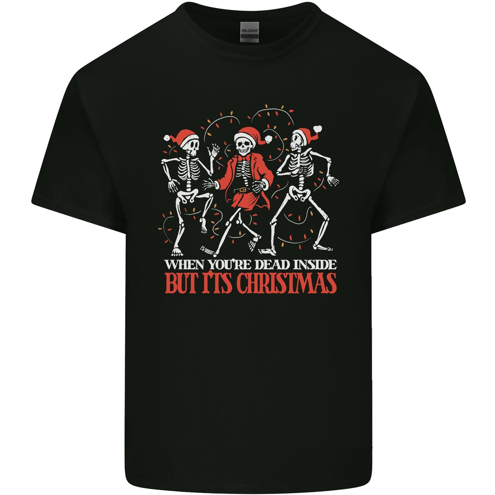 Dead Inside But Its Christmas Anti Xmas Mens Light Cotton T-Shirt XXL