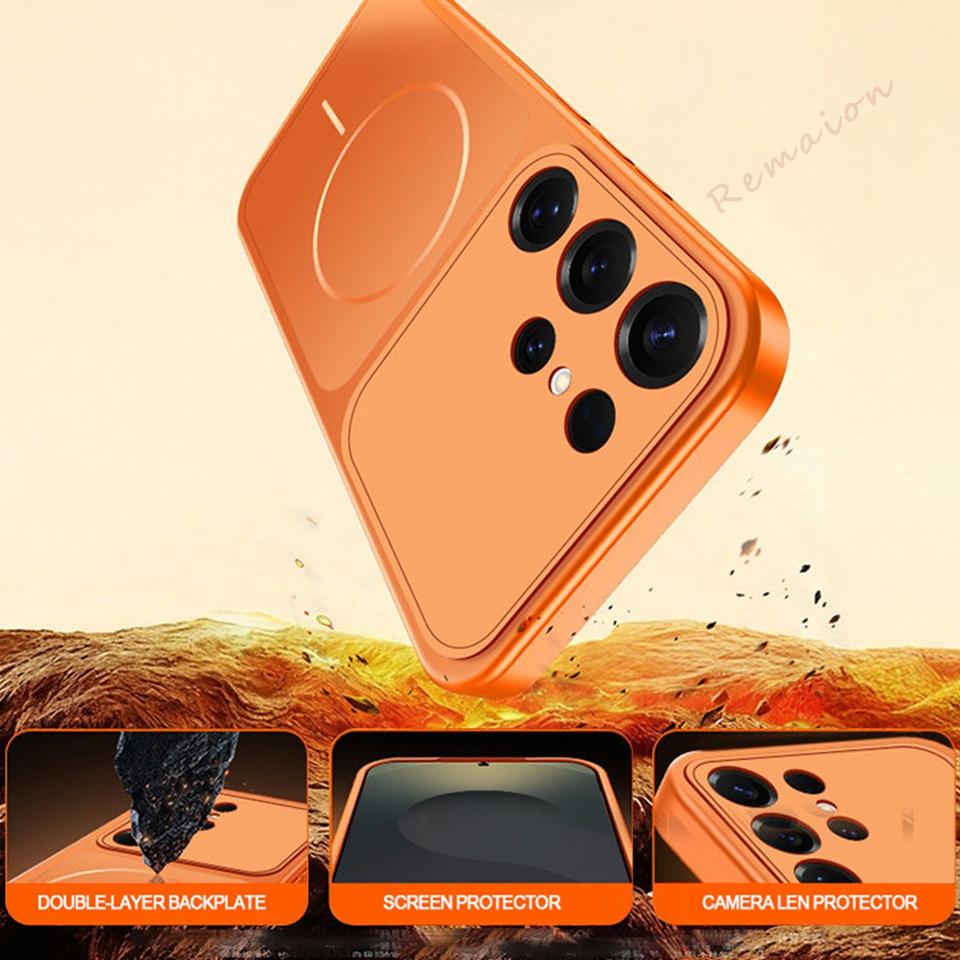 Official Corning Glass Magnetic Case for Samsung Galaxy S26 S2 S24 Ultra S24 S23 S2 S26 Ultra Plus  Protector Cover
