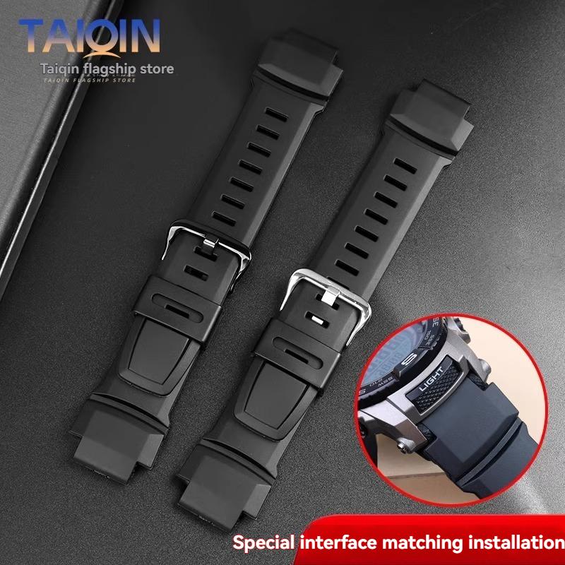 For Casio PROTREK PRG-260/270/550/250 Silicone WatchBand PRW-3500/2500/5100 Dedicated interface rubber strap Black men Bracelet