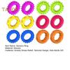 12Pcs/Set Silicone Sensory Ring Toy Stress Relief Textured Circle Fidget Toy Portable Travel Kids Teens Adults Stretchy Calming Colorful Ring Toy