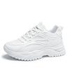Women Sneakers  Fashion Breathble Vulcanized Shoes Pu Leather Platform Shoes White Lace Up Casual Shoes Zapatos Mujer