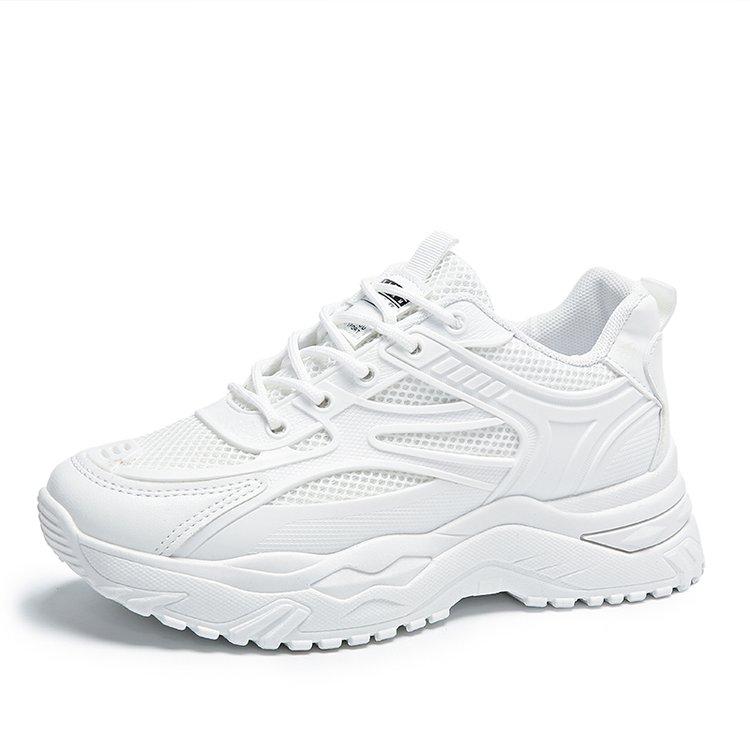 Women Sneakers  Fashion Breathble Vulcanized Shoes Pu Leather Platform Shoes White Lace Up Casual Shoes Zapatos Mujer