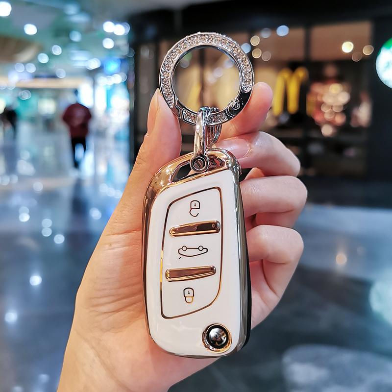 New TPU Car Remote Key Case Cover Protect Shell Bag For Peugeot 3008 308 408 407 5008 For Citroen C1 C2 C3 C4 C5 DS3 DS4 DS5 DS6