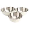 3 PCS 304 Stainless Steel Mixing Bowl Home Kitchen Salad Basin Baking Knead Dough Egg Bowl with Scale Creamy White