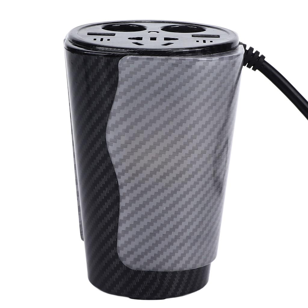 150W Car Power Converter with Voice Controlled LED Colorful Atmosphere Light USB Charging Converter