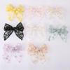1 Piece Solid Color Elegant Ponytail Decoration Kids Flower Embroidery Lace Bow Hair Clips Hair Accessoreis For Girls