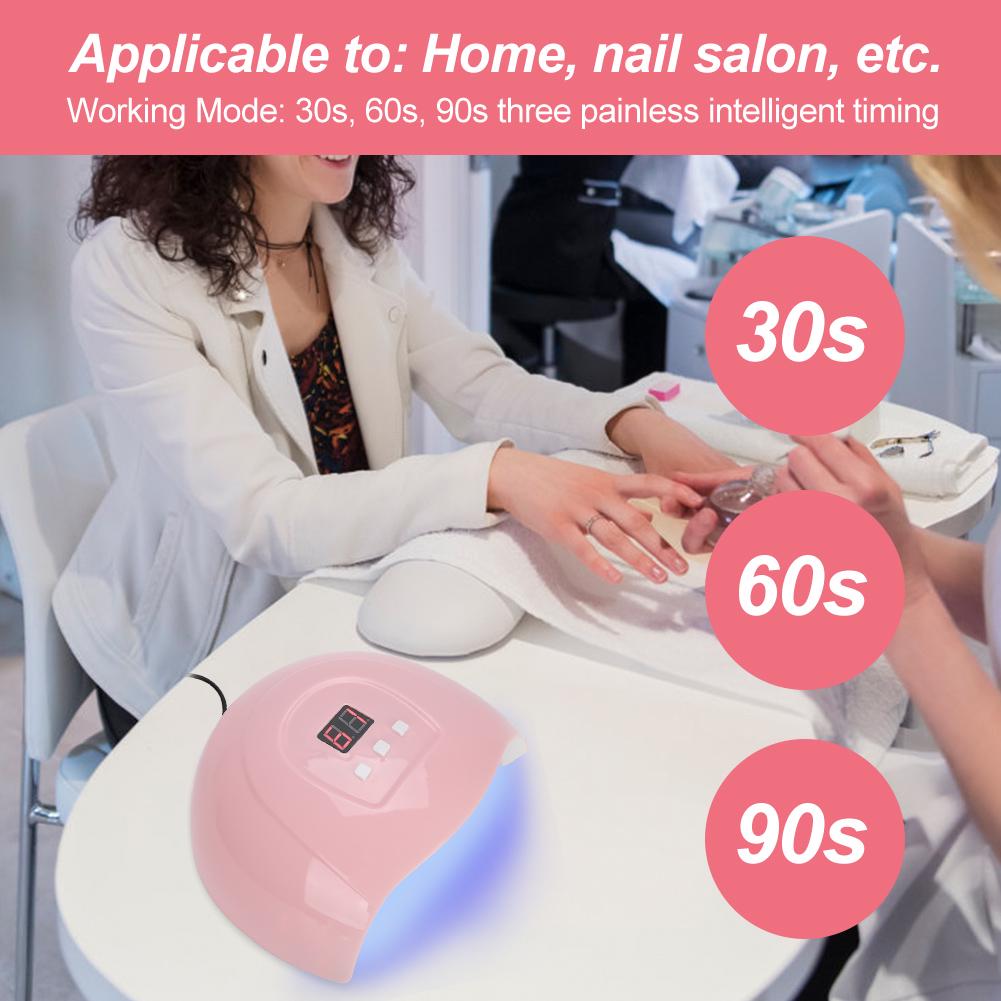 54W Nail Gel Curing Light 18 LED Light Chips Smart Sensor Nail Polish Drying Light