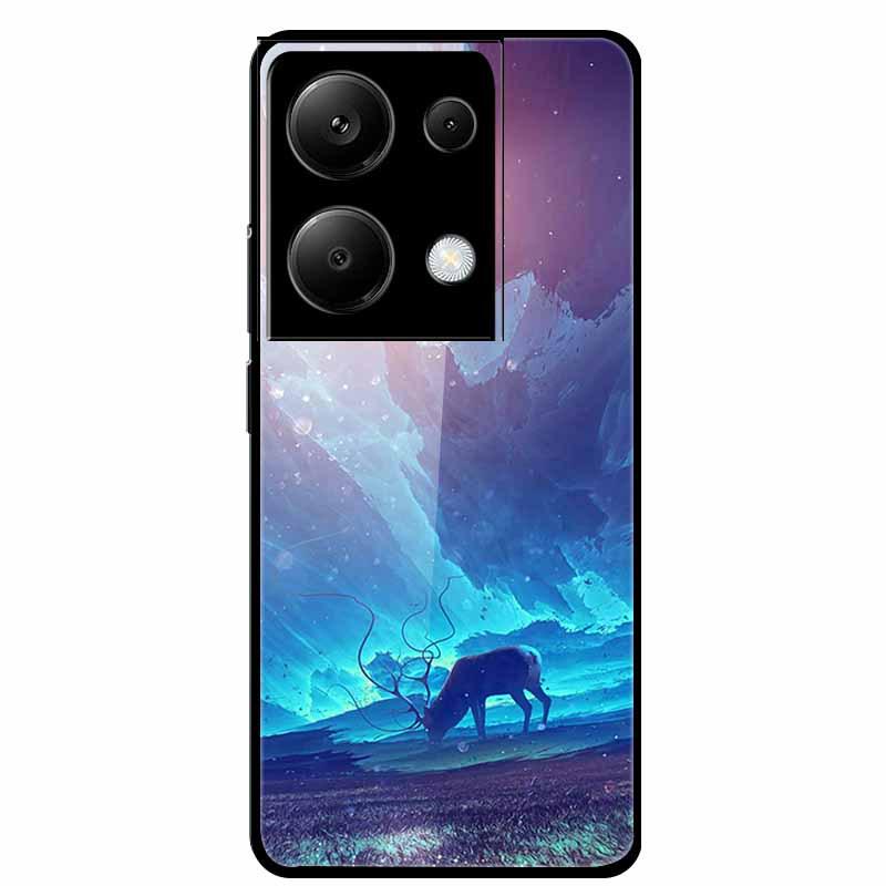 Redmi NOTE 13 PRO 4G Case with Tempered Glass & Aesthetic Color Painting
