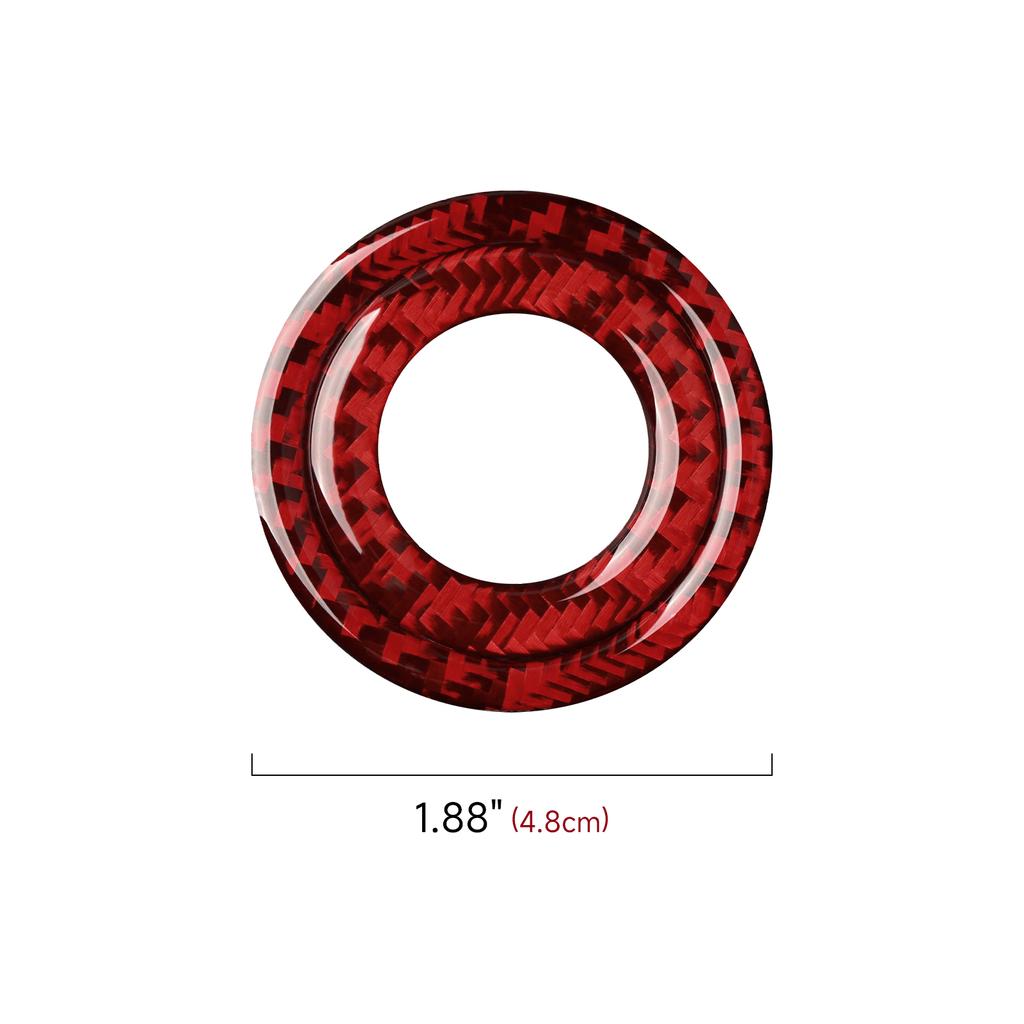 Für Dodge Challenger 2015 2016 2017 2018 Zubehör Auto Motor Start Stop Taste Ring Carbon Fiber Trim