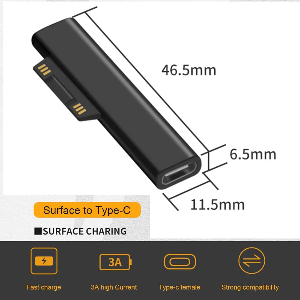 

45W/102W 15V/3A PD Fast Charging Plug Converter for Microsoft Surface Pro 7 6 5 4 3 Go Book USB C Charger Magnetic Power Adapter
