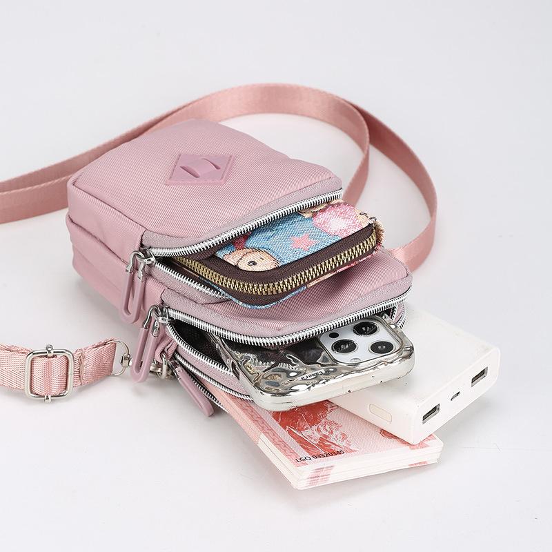 Women Phone Crossbody Bag Mini Shoulder Bag Multi Pocket Mobile Phone Pouch Lightweight Travel Passport Wallet Purse