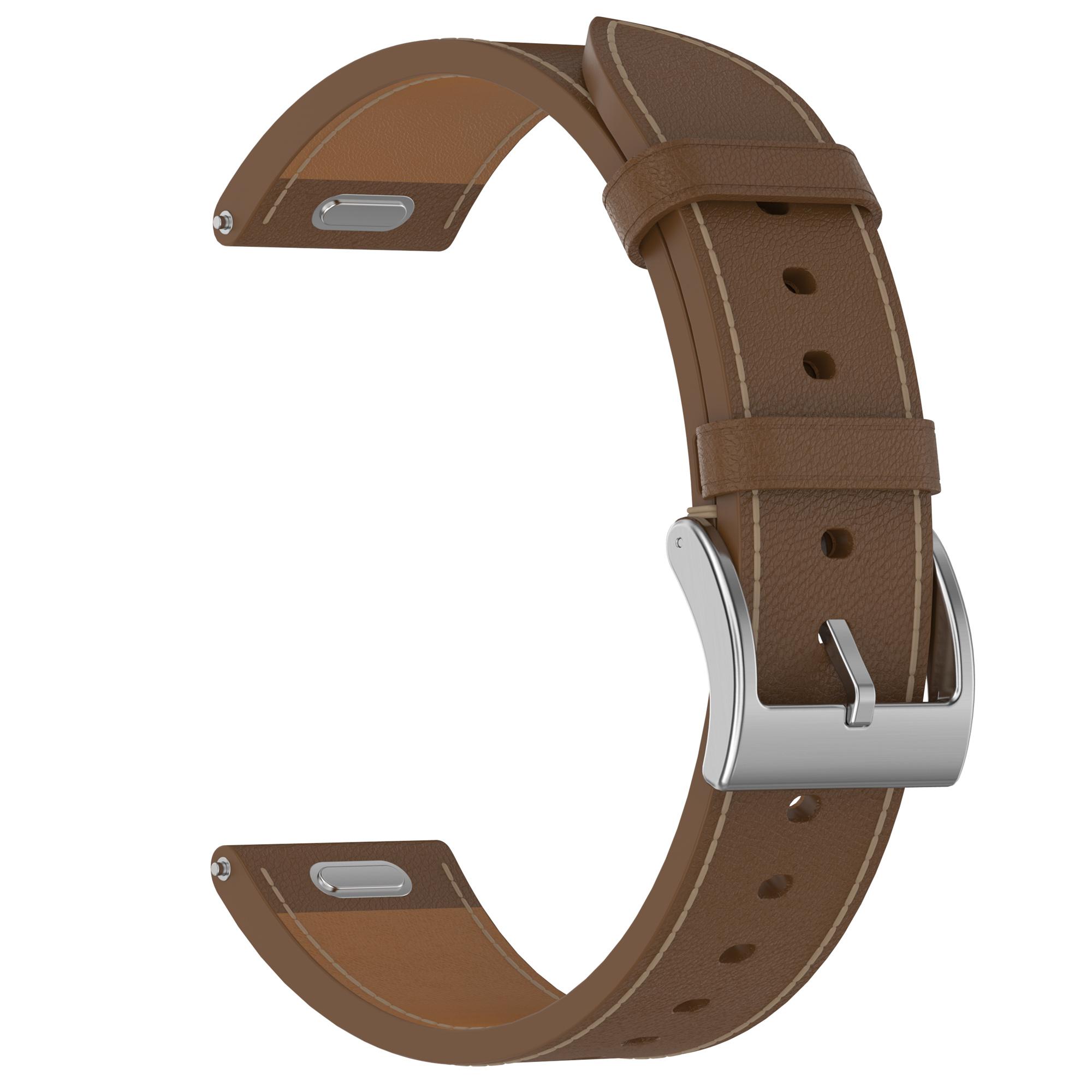 

Для Samsung Huawei Huami Garmin Смарт-годинник Ремінець 20 мм Універсальний Верхній шар Шкіра теляти Ремінець Brown