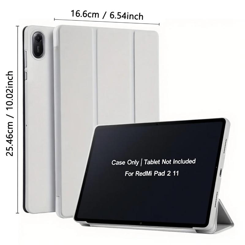 For Redmi Pad 2 Pro Case 12.1inch Magnetic Flip Cover Tri-Fold Stand PU Back Cover Tablet Cases Auto Sleep/Wake