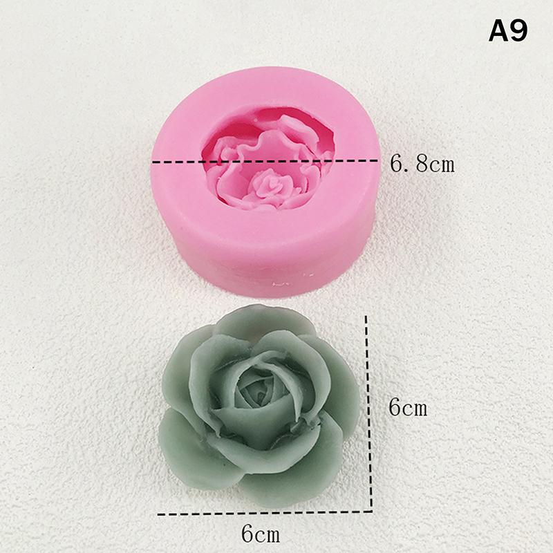 1Pc 3D Rose Design Silicone Mold - DIY Tool For Chocolate Cake Fondant Wedding Cake Baking Flowers Soap Decorating Craft