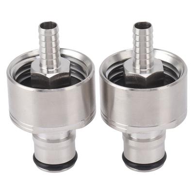 2Pcs Stainless Steel Carbonation Cap Forced Carbonation PET Bottle Filling CO2 Coupling Cap for Soda Beer Home Beverages