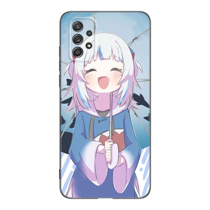 Gawr Gura Anime Phone Case For Samsung A13 A22 A24 A32 A23 A25 A34 A35 A52S A53 A54 A55 A73 5G A12 A14 A15 A31 A33 A50 A51 A72