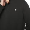 Polo Ralph Lauren Ss24 Solid Color Logo Embroidered Zip Collar Long Sleeve Sweatshirt Men sweatshirt Black 710905382-006