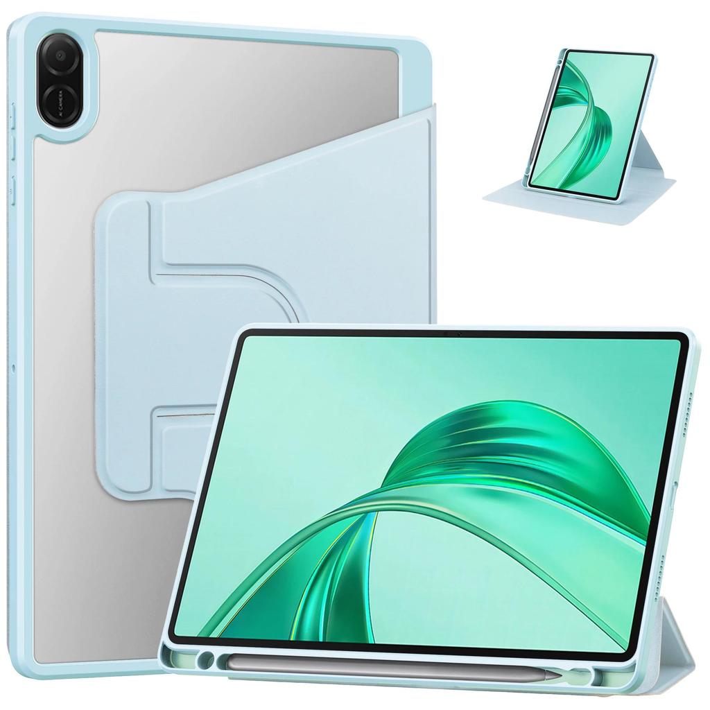 Capa para Honor Pad X8a 11" com três dobras, couro sintético, acrílico, capa traseira com suporte para Honor Pad X8a X 8a e porta-lápis