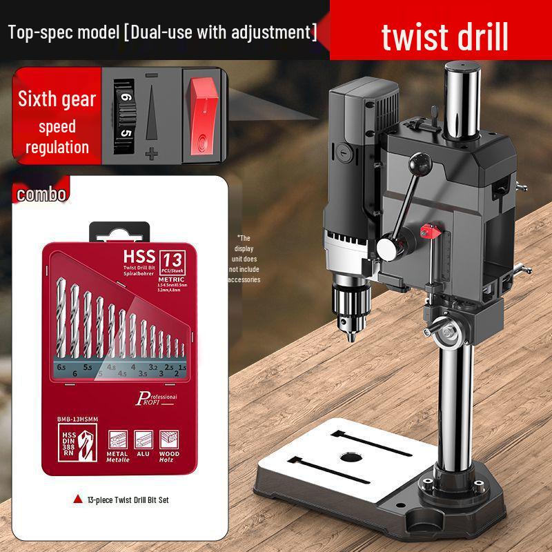 High-Precision 220V Bench Drill: Industrial Grade, Multi-Functional, High Power Milling & Drilling Machine for Households.