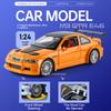 1:24 M3 GTR E46 Racing Car Model Toy Alloy Body Rubber Tires Music Light Sports Cars Doors Opened Models Toys Collectible Item