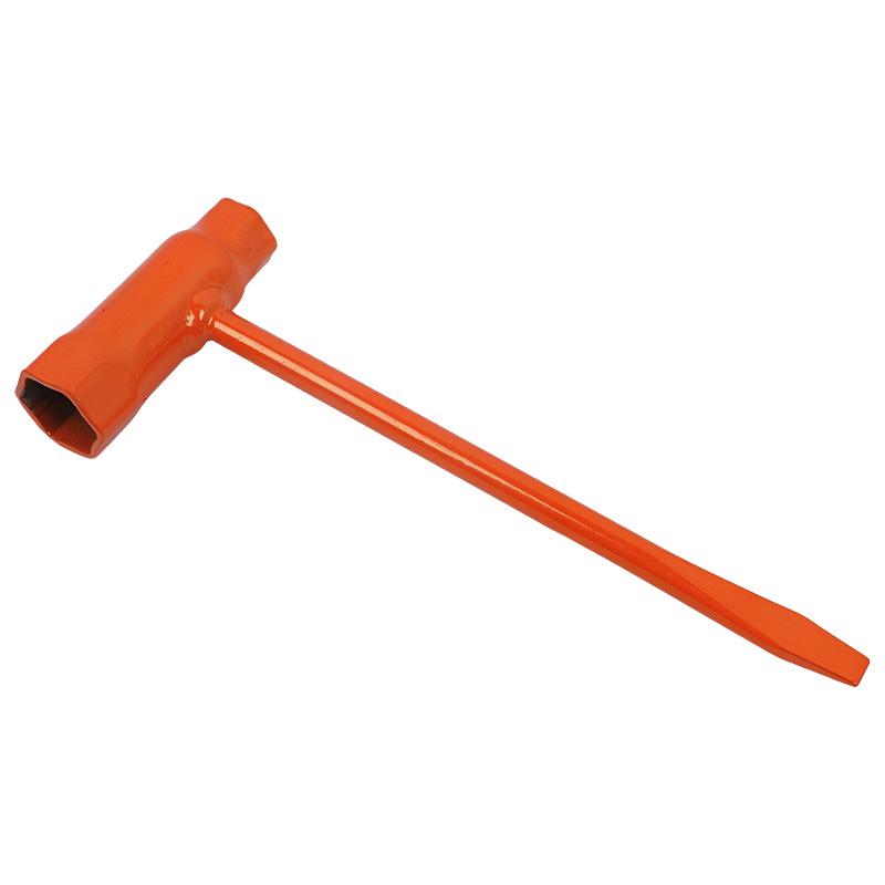 Orange Chainsaw Socket Wrench: Cross 13-19mm, Steel Pipe, Powder-Coated, Welded Stamping, Slotted Screwdriver Model 1