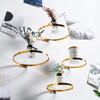 Round Wall Hanging Iron & Glass Crafts Gold Shelf Light Luxury Ornaments Modern Style Home Decor Accessories Wall Holders Decor