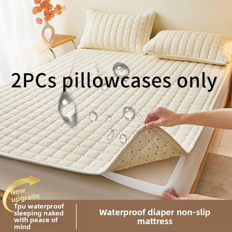 Waterproof Urine Barrier Quilted Mattress Pad for Home Bedroom Dormitory Soft Cushion Bed Protector Non-Slip Mat