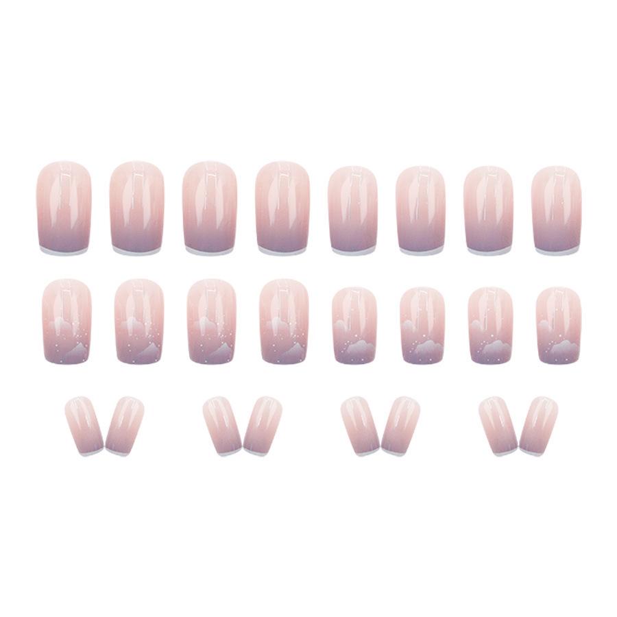 Romantic Blush Cloud 3D Heart Nail Art Stickers: Dreamy, Cute & Girly Adhesive Designs