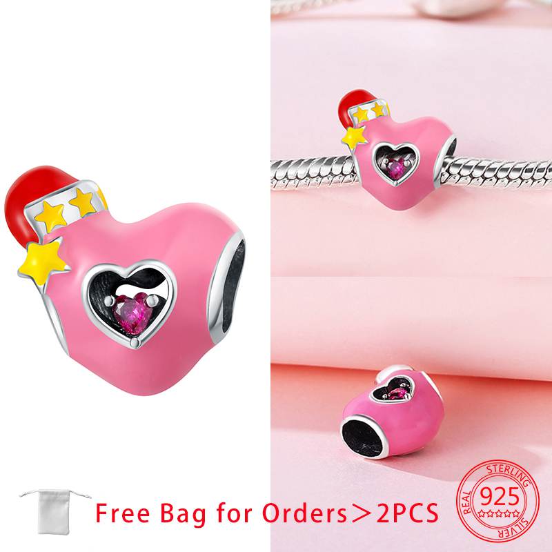 Charms Christmas Series Christmas Hat Socks Bell Snowman Copper Beads Pendant Women Original Bracelet Diy Christmas Gift