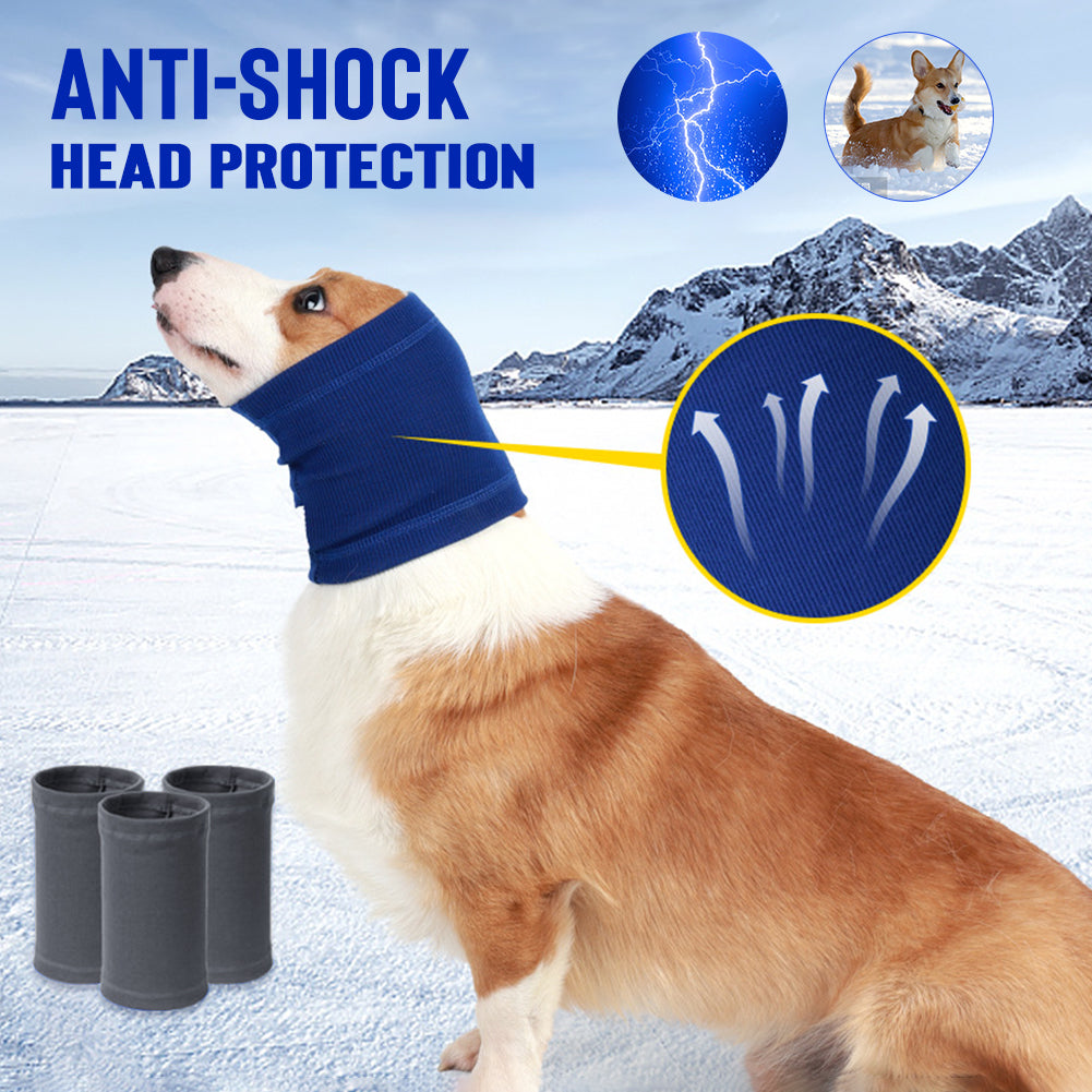 Noise Cancel Scarf Collar Soundproof Anxiety Pet Bath Quiet Dry HeadSleeve Dog Grooming Earmuff Warm Headband Ear Cover Neck Hat