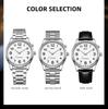 Large Dial LED Quartz Waterproof Business Watch for Elderly Men - Luminous and Stylish Timepiece