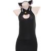 Sexy Chest Hollow Backless Cat Girl Anime Cosplay Costume Sex Underwear with Removable Tail Temptation Role Play Lingerie