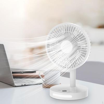 Desk Fan Mini Adjustable Angle Night Light Quiet Powerful Cooling Table for Home Car