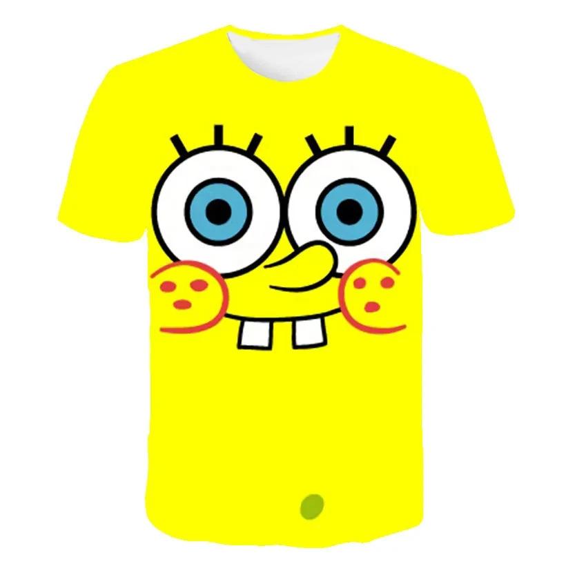 Summer SpongeBob SquarePants Role-playing Women's 3D Printed Casual Comfortable Breathable Sports Short Sleeved T-shirt