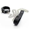 Male Adjustable Cock Ring with Dog Chain Traction Comfortable Durable BDSM Adult Toy for Men