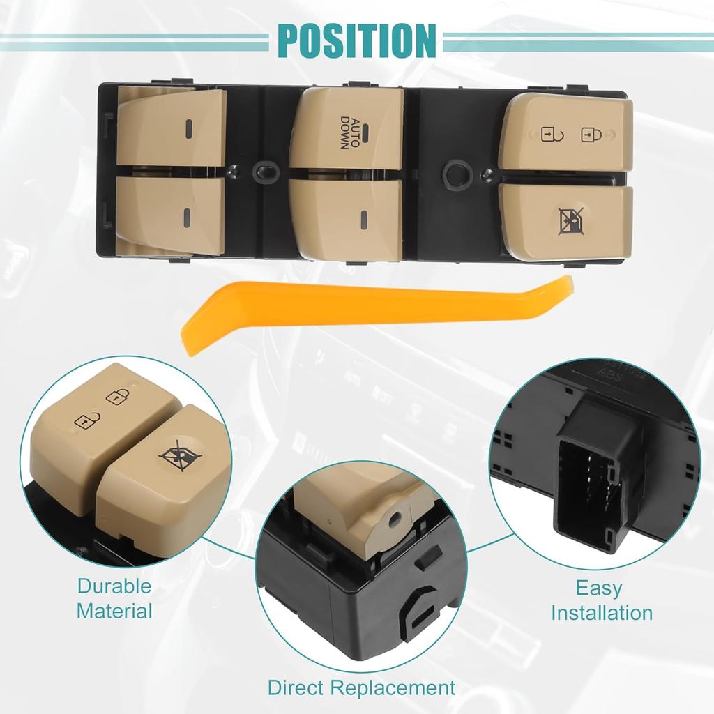 ACROPIX Power Window Switch Window Control Switch Fit for Hyundai Elantra Move 2012-2016 with Removal Tool No.935704V000RY - Pack of 1