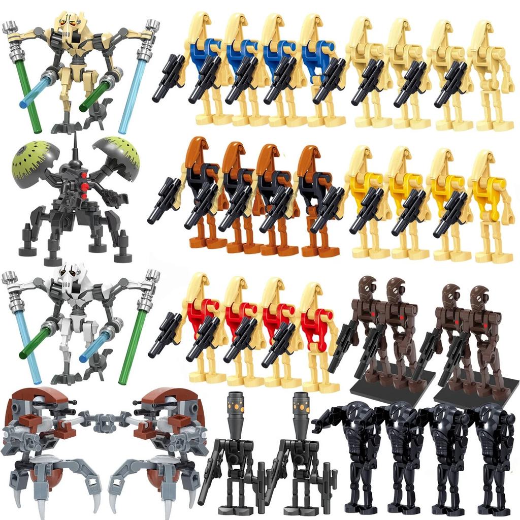 Star Wars Kampfdroide Bausteine Spielzeugfiguren Set für Jungen, DIY Montage Puzzle Steine Bausatz, Beutel mit Mehreren Stilen